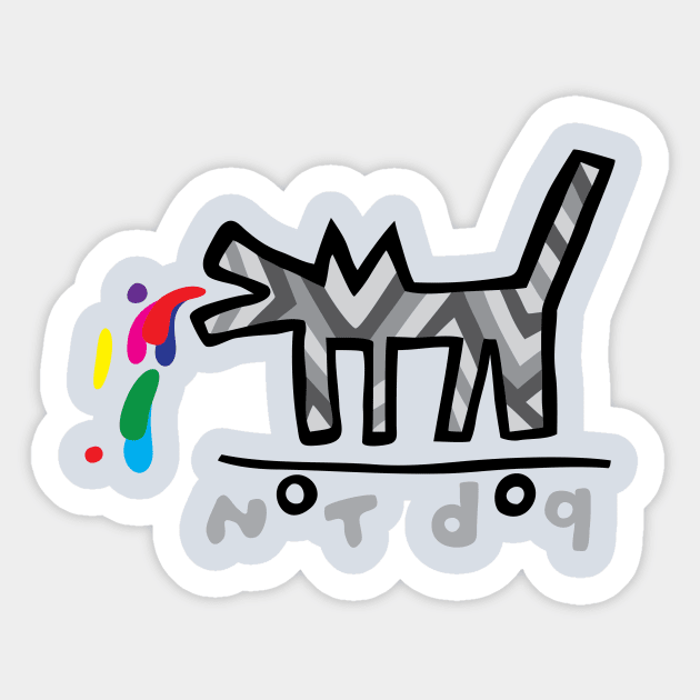 Not Dog Sticker by martinussumbaji